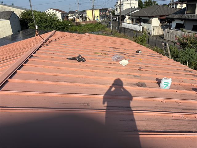 水戸市屋根塗装ガイナ剥離