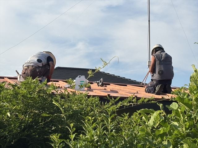 水戸市屋根塗装ガイナ剥離