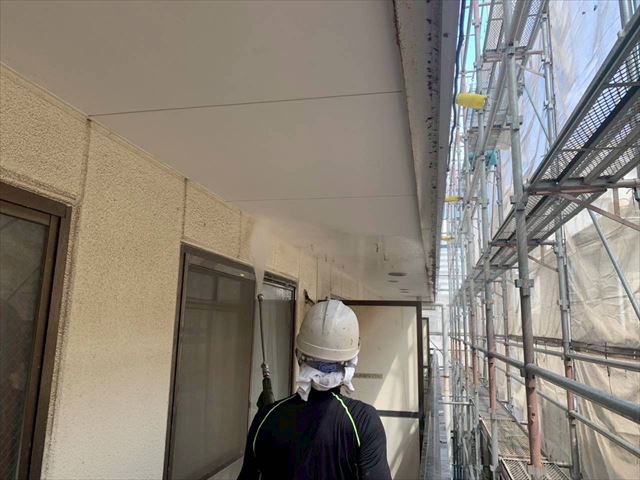 取手市RC3階建高圧洗浄