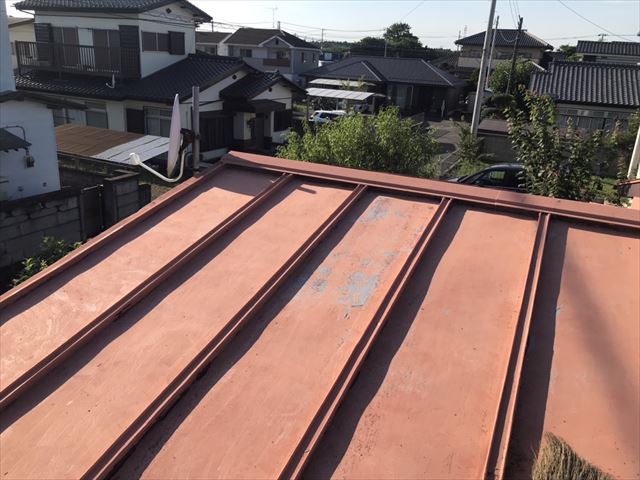 水戸市屋根塗装ガイナ剥離