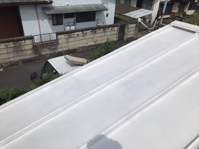 水戸市屋根塗装青クールアクア プライマー