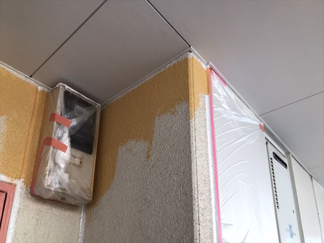 取手市大規模外壁中塗り