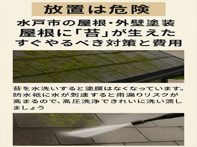 放置は危険・水戸市の屋根・外壁塗装 屋根に「苔・藻・カビ」が生えたらすぐやるべき対策と費用相場