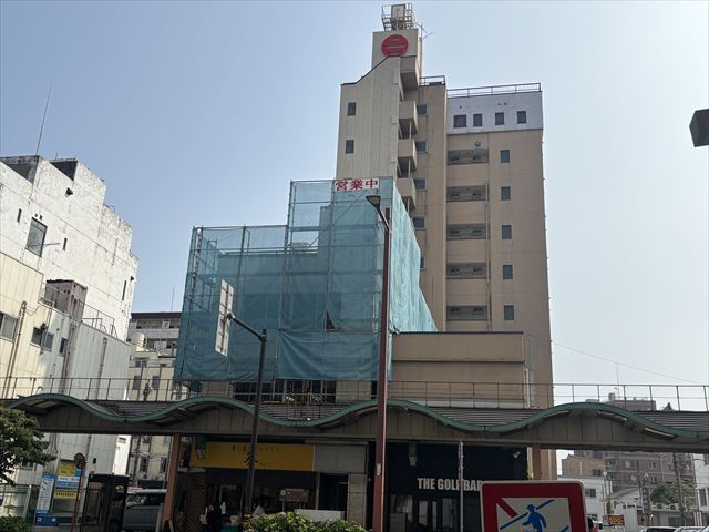 水戸市南町外壁塗装足場
