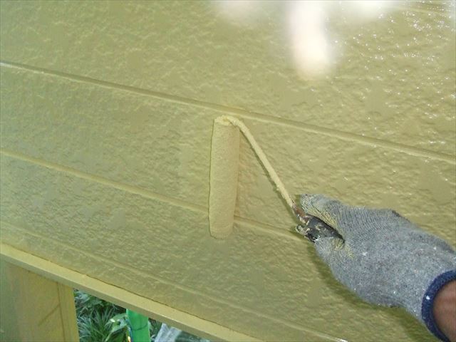 外壁2回目塗装、プレミアムシリコン、