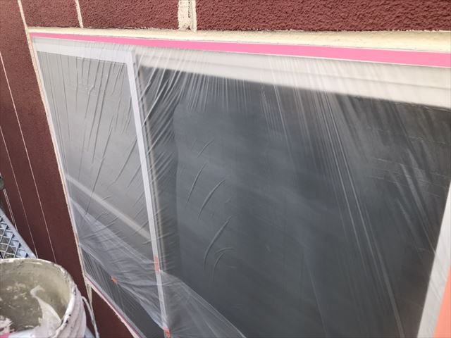 笠間外壁塗装養生