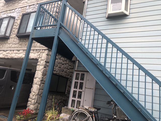 北茨城のアパートの外装全塗装の御見積に行ってきました。
