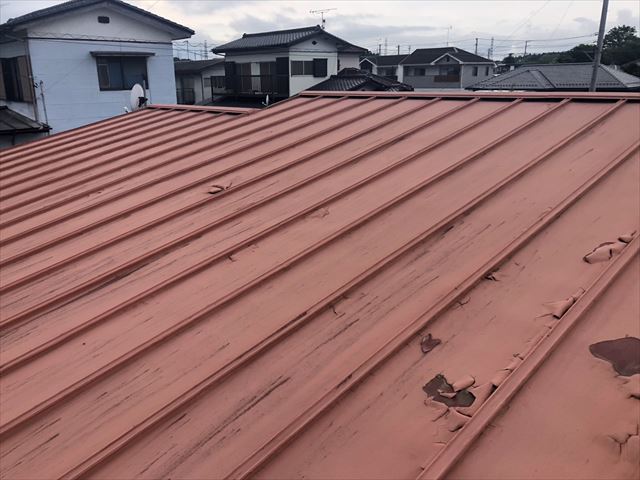 水戸市屋根ガイナ塗装後