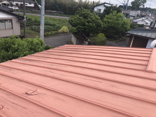 水戸市屋根ガイナ塗装後