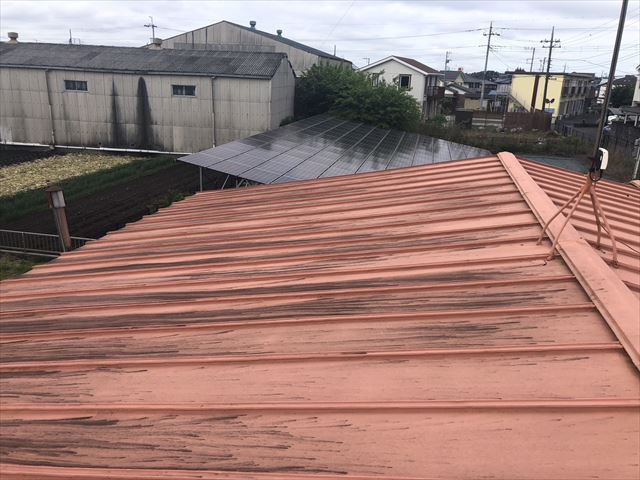 水戸市屋根ガイナ塗装後