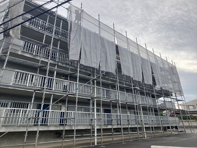 常総市大規模足場
