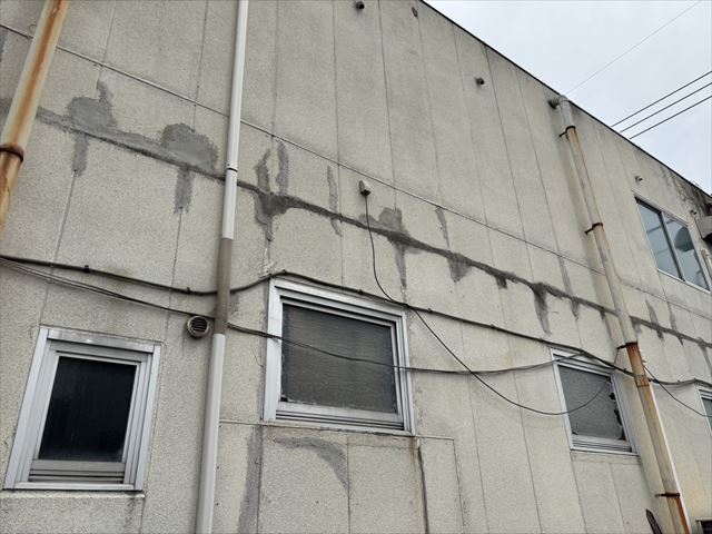 笠間市紡錘工事外壁状態