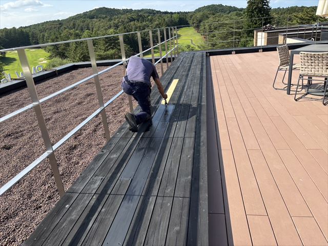 笠間ゴルフ場部分塗装