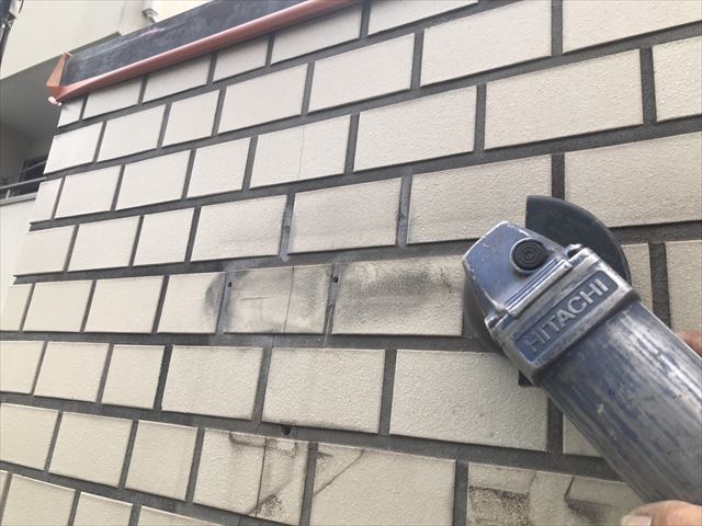 取手RC3階建大規模磁器タイル塗装