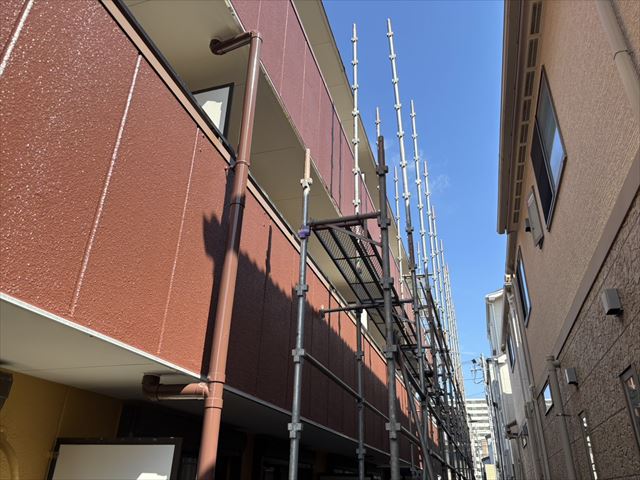 取手市大規模足場解体
