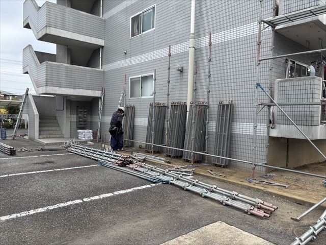 常総市大規模足場