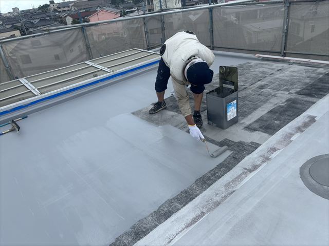 設備周りの防水塗布