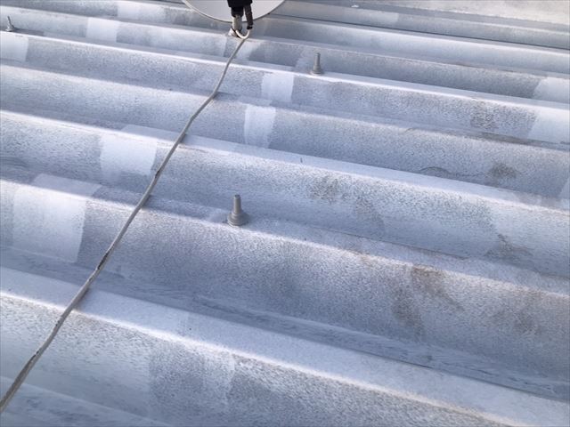 水戸折板屋根遮熱シリコン塗装