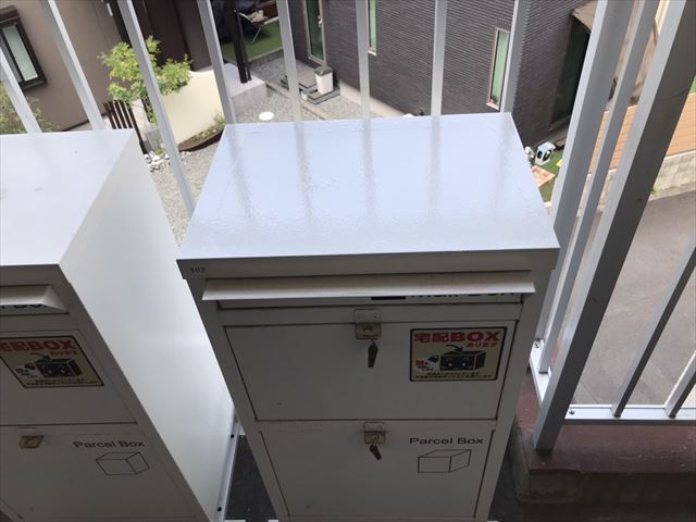 土浦宅配ボックス塗装完了