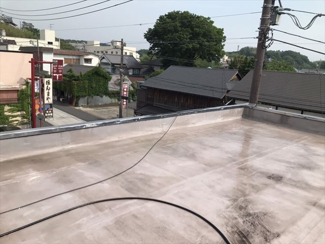 笠間防水高圧工事洗浄後