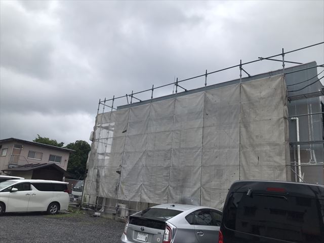 笠間メッシュシート台風対策