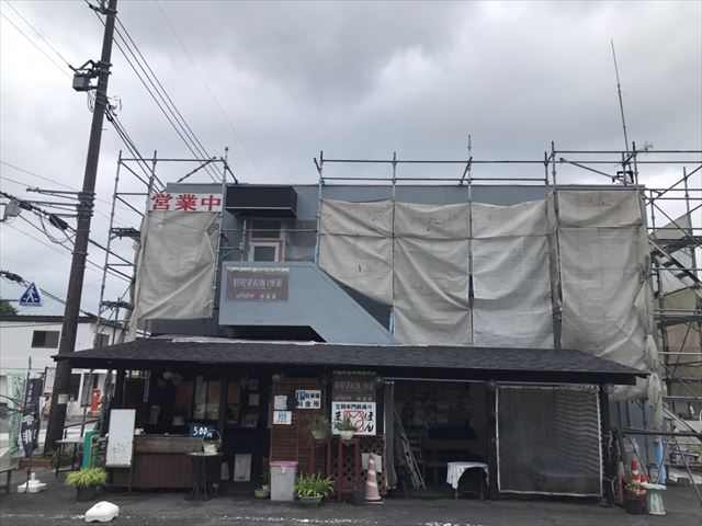 笠間メッシュシート台風対策