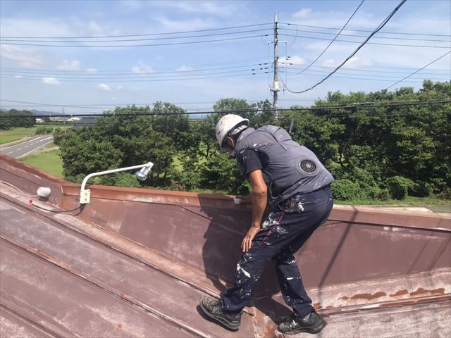 笠間市瓦棒屋根ケレン