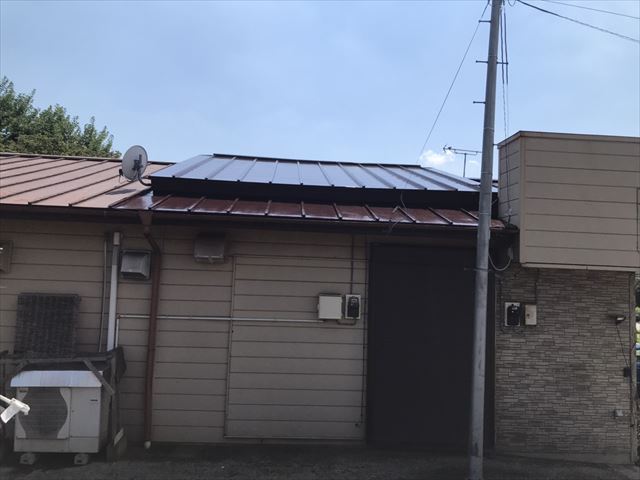 笠間市瓦棒屋根塗装完了