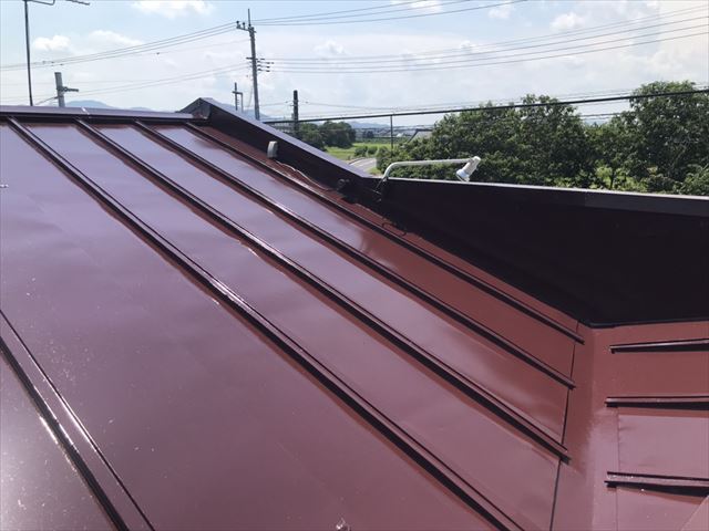 笠間市瓦棒屋根塗装完了