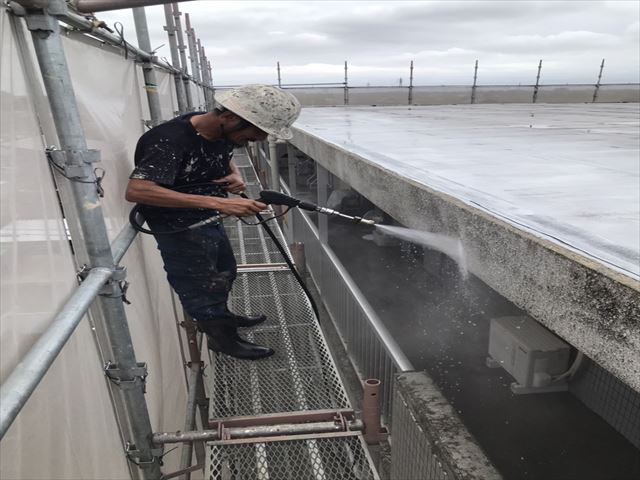 常総市大規模高圧洗浄
