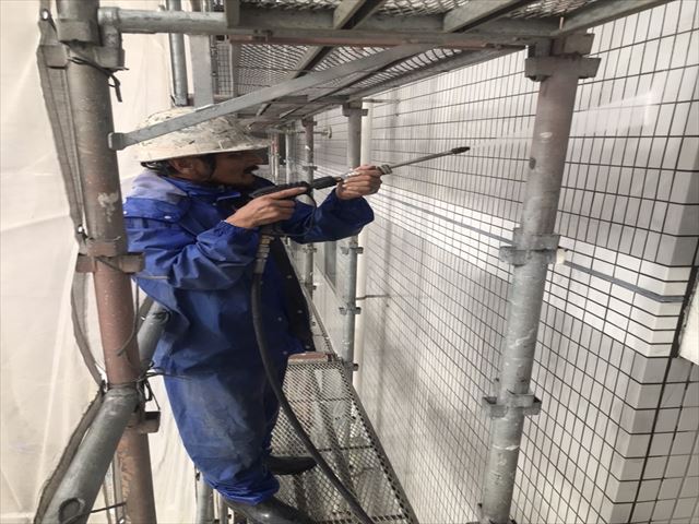 常総市大規模高圧洗浄